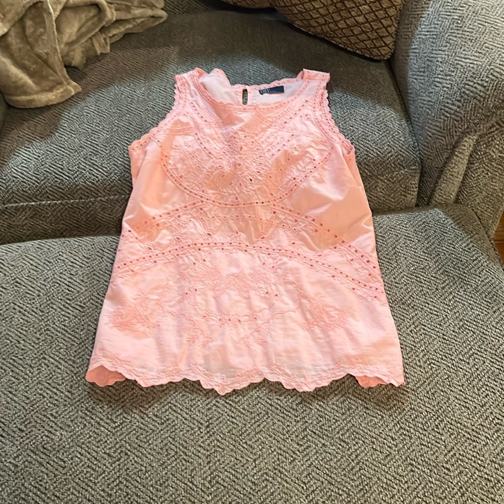 Gap embroidered pink tank size s